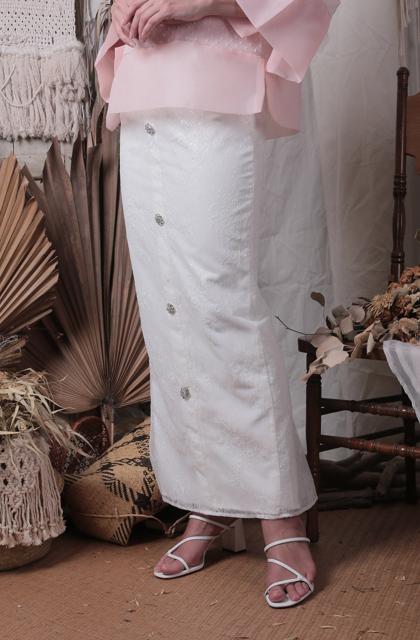 Diana Pencil Skirt (White)